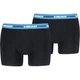 Трусы (боксерки) Head MEN ELASTIC BOXER 2P черно-голубые (2 штуки) M 701234928-002 - изображение 1