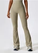 Спортивные женские леггинсы-клеш Flare с бразильским пуш-ап эффектом Bell Bottoms Leggings Premium для фитнеса и йоги M Бежево-серые Тауп (Flare94BeigeCreamM) - изображение 3