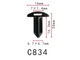 Кліпси C0834 Кріплення обшивки Кузова Toyota Lexus Daihatsu 0467A0002C0,10532 100шт - зображення 2