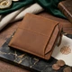 Мужской кожаный кошелек для карт купюр и монет Vintage bg228fash56 Коричневый - изображение 8