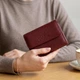 Жіночий шкіряний гаманець для карток купюр та монет ST Leather bg194fash92 Бордовий - зображення 3