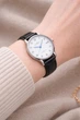 Женский кожаный ремешок для часов 12 мм черный, натуральная кожа Croco Style, тиснение под крокодила, элегантный дизайн - изображение 2