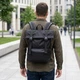 Текстильный рюкзак для ноутбука работы учебы и города FABRA bg225fash82 Черный - изображение 5