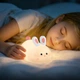 Портативний нічник Hoco HX16 Silicone Rabbit lamp 2W, 1200mAh, 7 годин роботи, 3 режима яскравості, таймер White - зображення 2