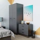 Комод с 3 ящиками Ascet ART IN HEAT Графит 80х70х42,5 см - изображение 2