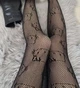 Колготки сітчасті з принтом Hello Kitty one size чорні - зображення 2