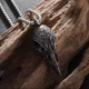Кулон череп ворона на ланцюжку сріблястий - зображення 2