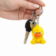 Брелок Grumpy Duck (Сердитая утка) Пластик 30 мм Желтый для ключей - изображение 1