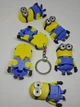 Брелок Minion Bob (Миньон Боб) Пластик 55 мм Жёлтый с синим для ключей - изображение 3
