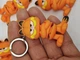 Брелок Garfield (Гарфилд) Пластик 65 мм Оранжевый для ключей - изображение 4