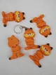 Брелок Garfield (Гарфилд) Пластик 65 мм Оранжевый для ключей - изображение 5