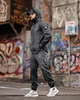 Спортивний костюм чоловічий Stone Island темно-сірий ТР6846, тканина дайвінг, кофта на блискавці з капюшоном, весняний S - зображення 6
