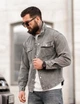 Рубашка мужская джинсовая серая ТР6802, деним (jeans cotton), на кнопках, повседневная, весенняя XXXL - изображение 7