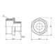 Ниппель редукционный Thermo Alliance Forte 1" х1/2" SF3592515 - изображение 2