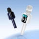 Караоке микрофон HOCO L24 Shine karaoke microphone BT5.4, USB/TF/AUX, RGB Белый - изображение 5