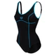 Женский купальник Arena Tania Clip Back SwimSuit One Piece (UPF 50+) 40 Черно-голубой (005974-580-40) - изображение 1