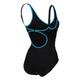 Женский купальник Arena Tania Clip Back SwimSuit One Piece (UPF 50+) 40 Черно-голубой (005974-580-40) - изображение 6