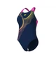 Женский купальник Arena Ripples SwimSuit V Back B (UPF 50+) 38 Темно-синий, желтый, розовый (009021-780-38) - изображение 3