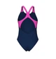 Женский купальник Arena Ripples SwimSuit V Back B (UPF 50+) 38 Темно-синий, желтый, розовый (009021-780-38) - изображение 2