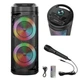 Колонка музична портативна ZQS6212 20 Вт 2x6,5" Bluetooth USB TF FM з мікрофоном і LED-дисплеєм (8521) - зображення 2