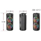Колонка музична портативна ZQS6212 20 Вт 2x6,5" Bluetooth USB TF FM з мікрофоном і LED-дисплеєм (8521) - зображення 6