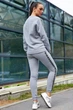 Жіноча толстовка оверсайз на флісі з лампасами і вишивкою Seventeen XL-XXL Сірий (2000000132105) - зображення 6