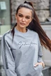 Жіноча толстовка оверсайз з двонитки меланж з вишивкою Seventeen XL-XXL Сірий (2000000132396) - изображение 3