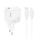 Сетевое зарядное устройство Hoco C112A Advantage PD / 30W ,с протоколами PPS, QC3.0/2.0, Type-C to Lightning Cable White - изображение 1