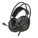 Игровые проводные наушники Borofone BO105 Thunder RGB подсветка,USB и Mini-Jack 3.5мм,с микрофоном,кабель 2m Black - изображение 1