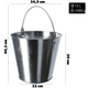 Wiadro ocynkowane Kadax Ruby 34.5 cm 15 L K2513 (5903699415283) - obraz 3