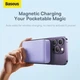Портативна батарея Baseus Magnetic Mini Wireless 20W 20000mAh, бездротова зарядка, павербанк фиолетовый (PPCX150005) - зображення 7