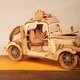 Деревянный 3D-пазл конструктор Ретро автомобиль Robotime Vintage Car TG504 (164 детали) - изображение 7