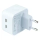 Мережевий зарядний пристрій XO L102 EU Dual QC3.0 type-C port 35W 3A White - изображение 2