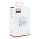 Мережевий зарядний пристрій XO L102 EU Dual QC3.0 type-C port 35W 3A White - изображение 3