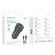 Авто зарядка Borofone BZ19 Wisdom 12Вт 2.4A комплект входит кабель USB - Micro USB Сапфирово-синий - изображение 2