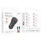 Авто Зарядний Пристрій Borofone BZ19 Wisdom metal 2USB 5V / 12W 2.4A USB - Lightning 1m Чорний - зображення 2