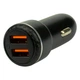 Авто Зарядное Устройство Borofone BZ17 Core поддержка быстрой зарядки QC3.0 Micro-USB 1m 2USB порта 18W Черный - изображение 4