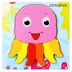 Деревянный пазл для детей Осьминог Octopus 15×15 см развивающая игрушка сортер детский деревянный пазл морские животные - изображение 1