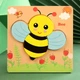Деревянный пазл для детей Пчелка Bee 15×15 см развивающая игрушка детский пазл сортер насекомые для малышей - изображение 2