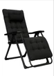 Кресло-шезлонг 178×64×110 см до 150 кг LEOBRO Zero Gravity Premium Plus Раскладной шезлонг с подушкой, матрасом и подстаканником для кемпинга, отдыха на природе или даче Черный - изображение 1