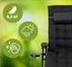 Кресло-шезлонг 178×64×110 см до 150 кг LEOBRO Zero Gravity Premium Plus Раскладной шезлонг с подушкой, матрасом и подстаканником для кемпинга, отдыха на природе или даче Черный - изображение 6