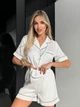 Пижама Estella refined white shorts. Размер S/M - изображение 1