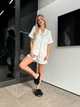 Пижама Estella refined white shorts. Размер S/M - изображение 6