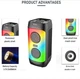 Портативна колонка ZQS4246 30W Bluetooth з мікрофоном TWS, FM радіо, USB TF AUX, LED підсвітка, акустика для караоке та вечірок з пультом - зображення 5