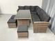 Угловой набор садовой мебели из Ротанга Lounge Loft Мадрид и три пуфа Светло-коричневый (Угловой диван, Стол и 3 пуфа) L403 Light-Brown - изображение 7