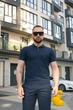 Поло мужское льняное Intruder Flax/Флекс повседневное летнее на кнопках прямое с коротким рукавом синее/L - изображение 1