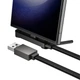 Дата кабель HOCO U150 Exquisite side plug and stand USB to Type-C 36W (1.2m) (Black) (249272) - зображення 3