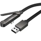 Дата кабель HOCO U150 Exquisite side plug and stand USB to Type-C 36W (1.2m) (Black) (249272) - зображення 5