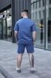 Мужской летний комплект Intruder Breeze/Бриз повседневный базовый oversize футболка и шорты из хлопка синий/S - изображение 4