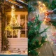 LED-гірлянда «Кінський хвіст» 400 діодів, 20 ниток, тепле біле світло, USB + мережа - зображення 7